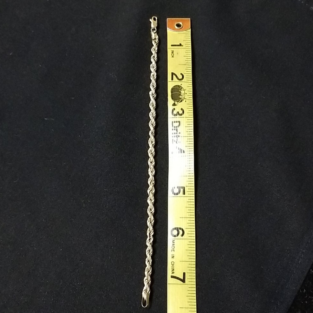 Diamond Cut Rope Bracelet - Picture 3 of 8